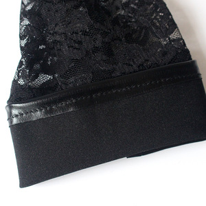 Mode Sexy élé<span class=keywords><strong>gant</strong></span> <span class=keywords><strong>noir</strong></span> dentelle en cuir verni épissage gants danse Performance Cosplay longs gants - Product Image 5