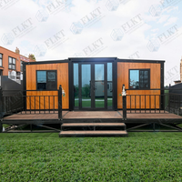 FLKT Maisons modulaires préfabriquées de luxe à 3 chambres, maison conteneur extensible de 40 pieds, maison mobile pliable et portable