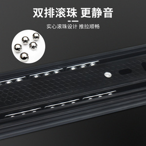 Silent Damping <b>Slide</b> Rails 1.8mm Cold-Rolled Steel 51-100kg Load Capacity <b>Drawer</b> <b>Slides</b> - Product Image 4