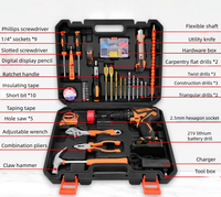 Kits de Tournevis Électrique Sans Fil Portable au Lithium 44 Pièces Rechargeables, Ensemble de Perceuses à Choc Sans Fil pour Usage Domestique, Perceuses Électriques sur Batterie