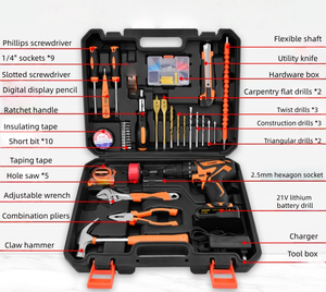 44 pezzi di kit di cacciavite elettrico al litio ricaricabile per uso domestico trapano a batteria senza fili - Product Image 3