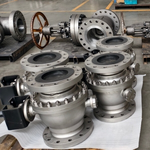 Válvula de bola manual OEM de cuerpo dividido atornillado con extremos de brida montados en trunnion de 8 pulgadas, 300LB, CF8M SS316 para la industria del petróleo y gas - Product Image 2