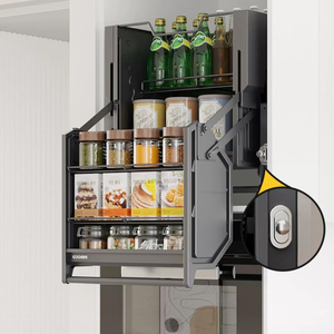 Organizador de Especias Extraíble para Armario de Cocina Goldmine, Estante Extraíble de 2 Niveles para <span class=keywords><strong>Despensa</strong></span> - Product Image 2