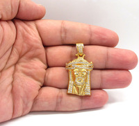 Pendentif de haute qualité en argent véritable S925, or massif 9k, 10k, 14k, 18k, diamant Moissanite, Hip Hop, pièce de jésus, bijoux fins