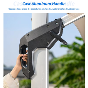 Parasol de patio robuste de style romain avec mât solide, résistant aux intempéries, idéal pour les piscines - Product Image 5