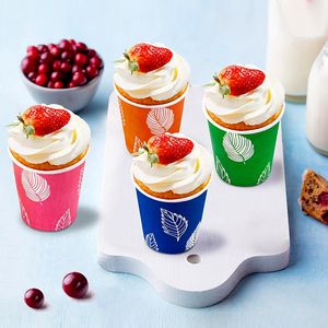 แก้วกระดาษคราฟท์เคลือบ PE แบบสองชั้น ขนาด 8/12/16 ออนซ์ สำหรับใส่อาหาร เกรดสำหรับอาหาร ย่อยสลายได้ รีไซเคิลได้ พร้อมเคลือบกันน้ำ สำหรับใส่กาแฟ  รับทำโลโก้ตามสั่ง - Product Image 2