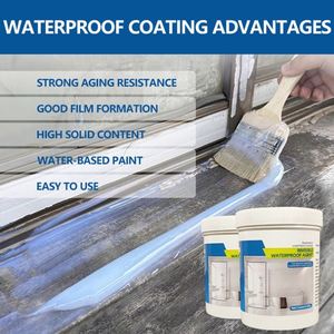 Peinture imperméabilisante liquide écologique moderne AJIELIAN, revêtement imperméable invisible pour murs, toits, extérieurs, sous-sols, étangs - Product Image 1