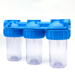 Équipement de traitement de l'eau DIY – Boîtiers de filtre à eau transparents à trois étages en laiton de 1/2 ", 3/4 ", 1 " et 7 pouces pour la filtration domestique - Product Image 2