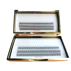 Professionnel personnalisé CC Curl beauté doux lisse naturel longue épaisse synthétique queue de poisson Extensions de cils couleur noire à la main - Product Image 3