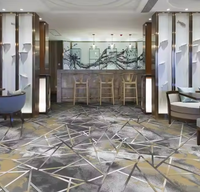 Antidérapant luxe 5 étoiles hôtel couloir Axminster couloir tapis mur à mur couleur fluorescente antiparasitaire imprimé tapis