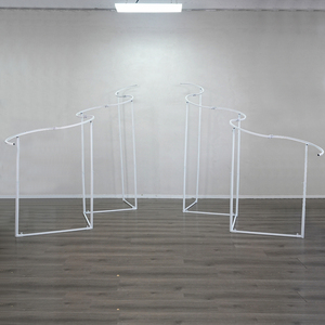 Elegant White Metal Frame S-Curve Wedding <b>Backdrop</b> <b>Stand</b> for Floral Wall background Wedding Decor - Product Image 1