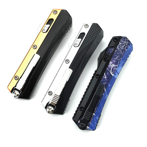 Cuchillo de Camping de Alta Calidad Micro Tech Edición Aluminio, Herramienta EDC de Bolsillo, Acero Inoxidable, Mango de Aluminio OEM - Product Image 3