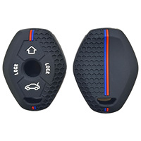 Housse de clé à deux tons en silicone à motif nid d'abeille pour les modèles plus anciens des séries X3, X5, Z3, Z5, E38, E46, E39