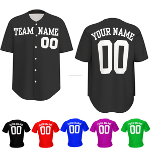 Maillot de baseball personnalisé imprimé avec nom et couleur Style court cadeau parfait pour enfants adultes maillot de sport à séchage rapide - Product Image 2