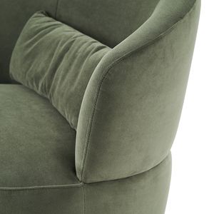 Modern <strong>Swivel</strong> Lounge Lazy Sofa <strong>Chair</strong> Black Metal Base For Living Room - Product Image 3
