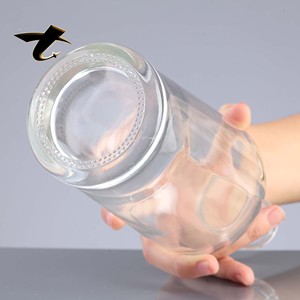 Bouteilles en verre transparent pour spiritueux 500ml 700ml 750ml, vin, rhum, whisky, avec sérigraphie et bouchon en liège pour la tequila - Product Image 4