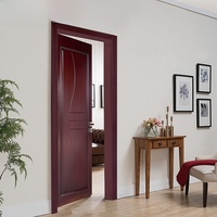 Porte en bois massif de noyer peinte, porte intérieure en bois, porte battante de chambre, porte insonorisée pour hôtel, design d'intérieur
