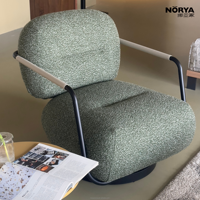 Sillón Giratorio de Lujo NORYA, Diseño Italiano, Sillón Individual, Sillón Acolchado Acogedor para Hotel u Oficina