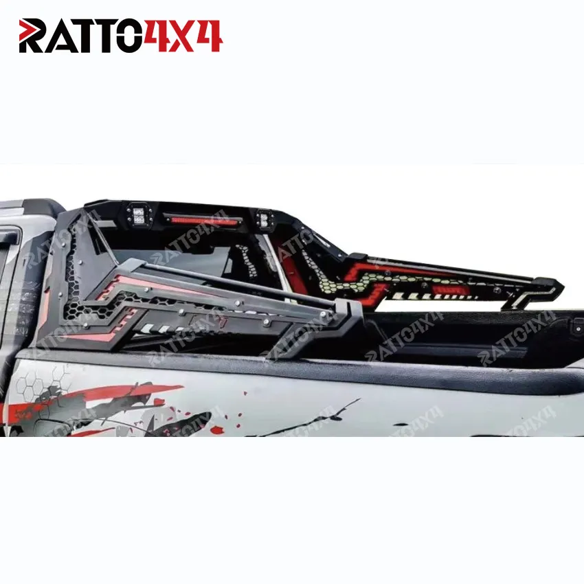 Ratto最新デザインスチールスポーツバーフォードF-150ロールバーライト付き4X4ピックアップトラックトヨタタンドラ
