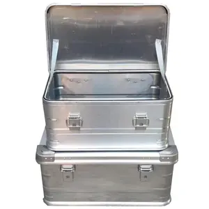 Extra Strong Aluminum Storage Bins Outdoor Camping Picnic Container Box Multi Function Custom Insert For Equipment Protected