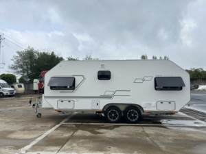 Remolque de Viaje Moderno en Forma de Lágrima, Ligero, para 4 Personas, Autocaravana para Viajes por Carretera y Campamentos al Aire Libre - Product Image 1