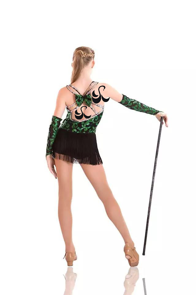 Nova Emerald Green Black Sequin Jazz Tap Costume for Performance - Stylish Cabaret Outfit for Adults Nova Emerald Green Black Sequin Jazz Tap Costume for Performance - Stylish Cabaret Outfit for Adults