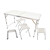 Table pliante en aluminium portable pour l'extérieur, pour les événements de jardin, l'école, durable et facile à transporter, mobilier d'extérieur