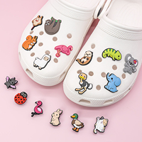 Mode nouveau gros personnalisé 2D/3D Zoo poisson mer animaux chaussure charme personnalisé en caoutchouc sabots décor accessoires chaussure charme en vrac