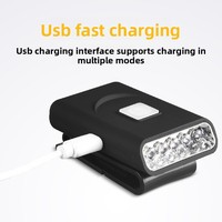 Lampu Klip LED Mini Ultra Terang untuk Topi, Dapat Diisi Ulang via USB, Lampu Visor Tahan Air, Senter, Lampu Kepala, untuk Helm