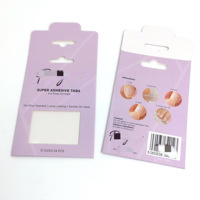 Emballage d'enveloppe en papier de carton biodégradable de logo personnalisé pour la presse sur l'ongle avec le trou découpé