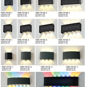 โคมไฟติดผนังกลางแจ้ง LED กันน้ำ 85-265V ทรงสี่เหลี่ยมยาว รูปทรงกระบอก มุมลำแสง 20 องศา อายุการใช้งาน 50000 ชั่วโมง - Product Image 1