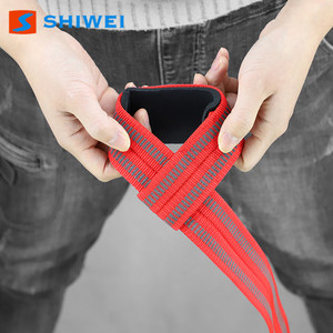 Shiwei Weightlifting Wristband Black And Red No Stretch Assistive Belt For Deadlift Fitness Unisex <b>Straps</b> - Product Image 4
