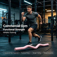 Barre de musculation commerciale ergonomique ondulée pour entraînement de force et de conditionnement physique, équipement de fitness pour la gym, le Pilates et le renforcement du tronc