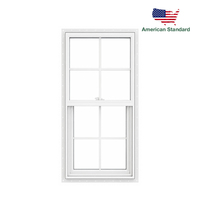 Fenêtre en vinyle NFRC à simple battant de performance standard américaine, fenêtre en PVC/UPVC pour fenêtre coulissante standard américaine