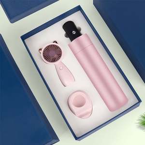 Cadeau d'entreprise créatif, logo personnalisé, mini ventilateur pliable portable, parapluie, coffret cadeau - Product Image 4