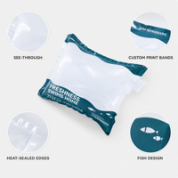 Sac d'emballage de livraison antichoc transparent en plastique gonflable à oxygène pour poissons vivants avec coussin d'air à bulles