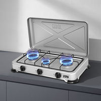 Cuisinière à gaz WINNING STAR ST-9660, nouvelle conception, 3 brûleurs, pour la maison et la cuisine, petite cuisinière commerciale sur pied