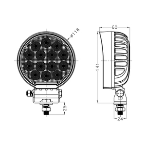 Siêu sáng 56W 4 inch <span class=keywords><strong>LED</strong></span> làm việc ánh sáng-5040lm IP68 không thấm nước với công việc tại chỗ/Lũ lụt dẫn ánh sáng 12V cho xe tải, thuyền, Off-Road - Product Image 6