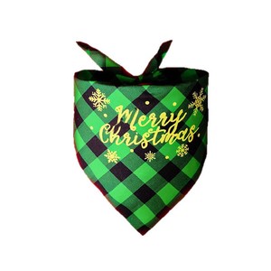 Christmas Pet Triangular <b>Scarf</b> Checkered Pattern Customizable Dog Cat Accessory Winter Holiday Wear - Product Image 5