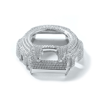 Luxuriöser Hip-Hop-Schmuck für Herren: Stoßfeste Accessoires, 925er Sterlingsilber, VVS Moissanite Diamant Iced Out Uhrenlünette für DW6900