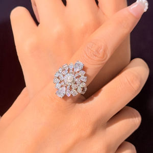 Conjunto de Joias Finas RUYI em Prata Esterlina 925 Luxuoso com Zircônia Cúbica de <span class=keywords><strong>Dubai</strong></span> Colar de Pérola Conjunto de 4 Peças para Casamento e Noivado - Product Image 6