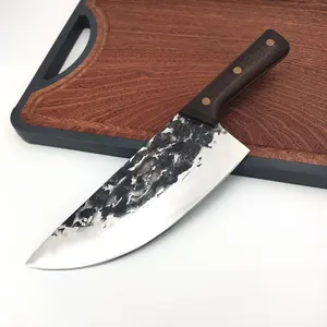 가정 및 상업적인 직업적인 부엌 요리사 칼을 위한 Handmade 위조된 정육점 칼 옥외 고기 식물성 식칼