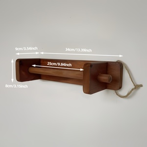 Support mural en bois étanche pour rangement de mouchoirs, organisateur de salle de bain pour salles de bain et salons, lavabos - Product Image 4