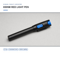 Localisateur de défauts visuels 650 nm, testeur de câbles à fibres optiques 5-30 km, stylo à lumière rouge SC FC LC ST