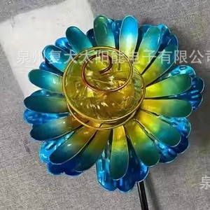 Solar Garden <b>Lights</b> Metal <b>Flower</b> Led Outdoor Decorative Lamp Water Resistant Free Standing 2 Year Warranty - Product Image 2