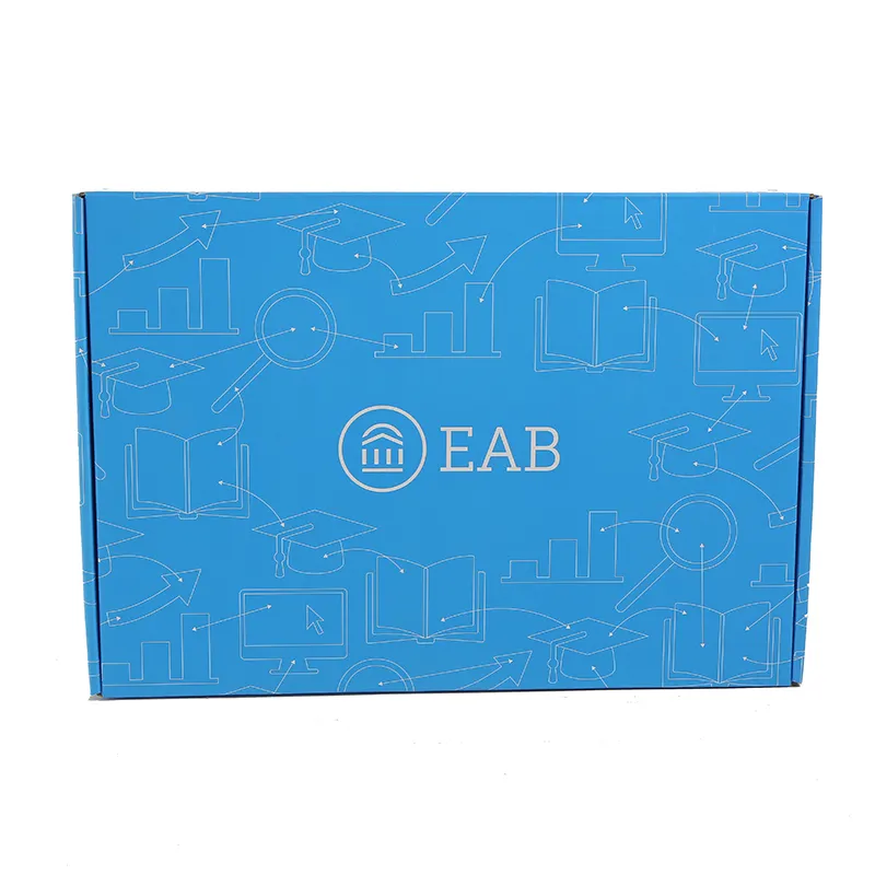Custom printing Blue Paper Box electronics Shipping box e-commerce mailer mailing Corrugated Boxes with insert