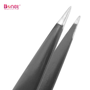 Pince <span class=keywords><strong>à</strong></span> <span class=keywords><strong>épiler</strong></span> pour sourcils en acier inoxydable, pointe inclinée et incurvée, outil de dépoillement des sourcils durable et tendance - Product Image 5
