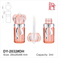 Emballage cosmétique, nouveau design mignon en forme de cœur, design nœud papillon, matériau AS PETG, tube pour gloss à lèvres, gloss à lèvres pour le maquillage