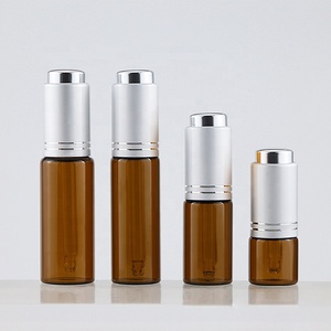 Botellas de Vidrio con <span class=keywords><strong>Gotero</strong></span> de 5ml, 10ml, 15ml, 20ml, Ecológicas y de Lujo, con Logotipo Personalizado, Botón de Presión para Crema Facial, Aceite Esencial, Color Ámbar - Product Image 6