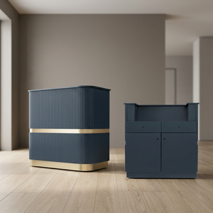 Bureau de réception moderne en bois massif durable pour bureau, salon, café et restaurant - usage commercial - Product Image 4